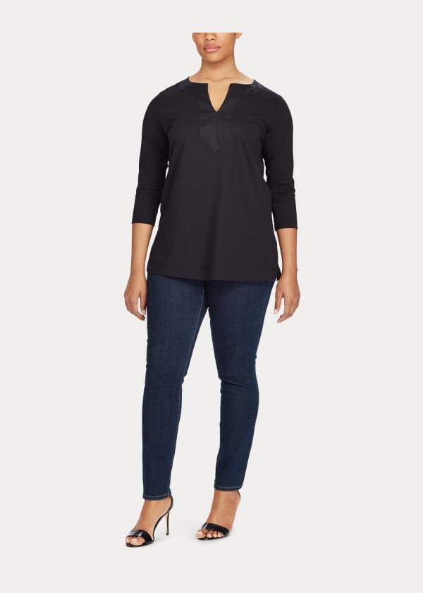 Women's Ralph Lauren Cotton Tunic Tops | 492370KHQ